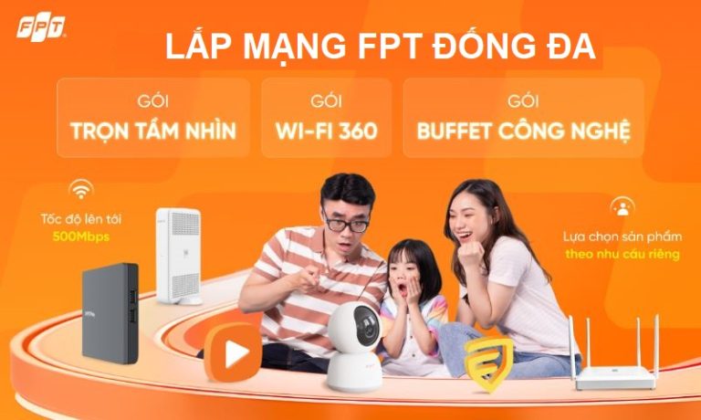 Đăng ký Internet FPT Đống Đa, Hà Nội khuyến mãi modem Wifi 6